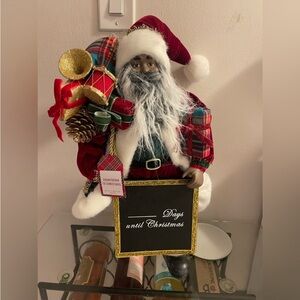 Santa claus with sing to count down to Christmas